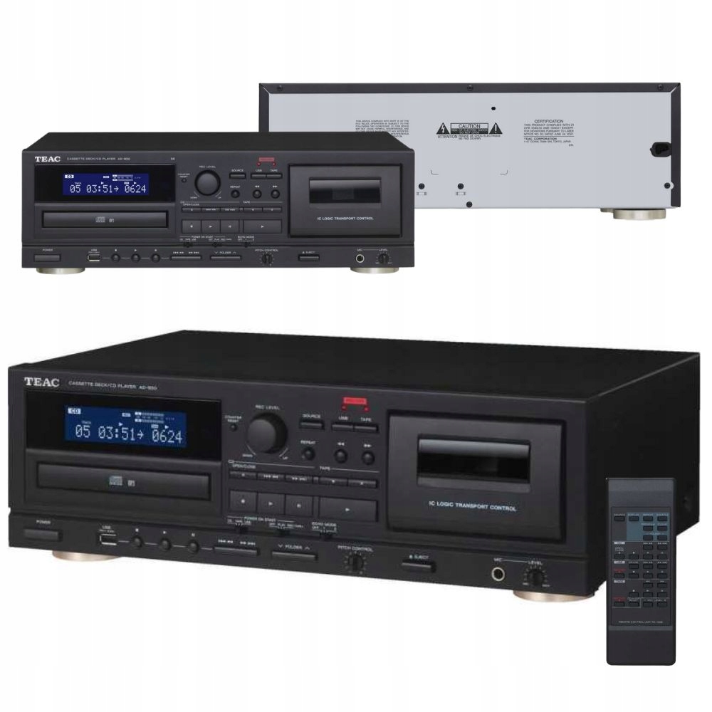 CD Prehrávač Teac AD-850-SE MP3 87DB Usb Kazety Nahrávanie Deck Záznam