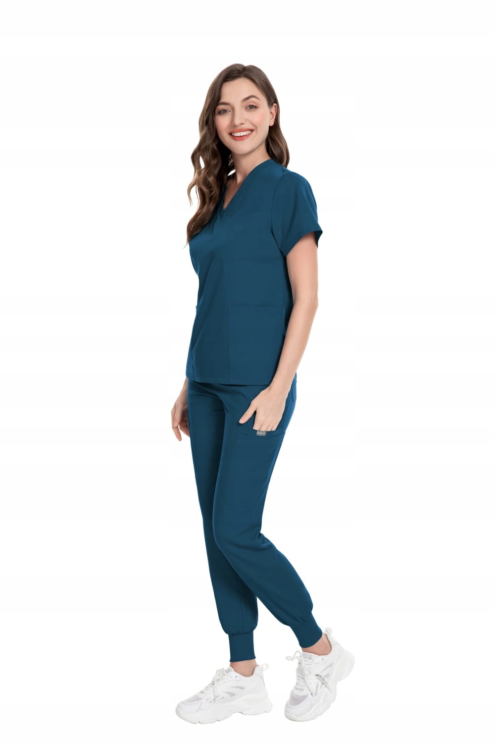 Komplet Medyczny Damski Scrub Uniform, Model Care, Kolor Sea Blue Rozmiar M
