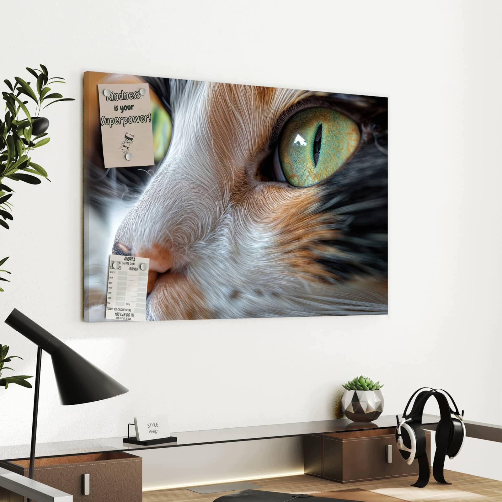 Magnetická tabule Zielonooki Kočka 60 × 40 cm