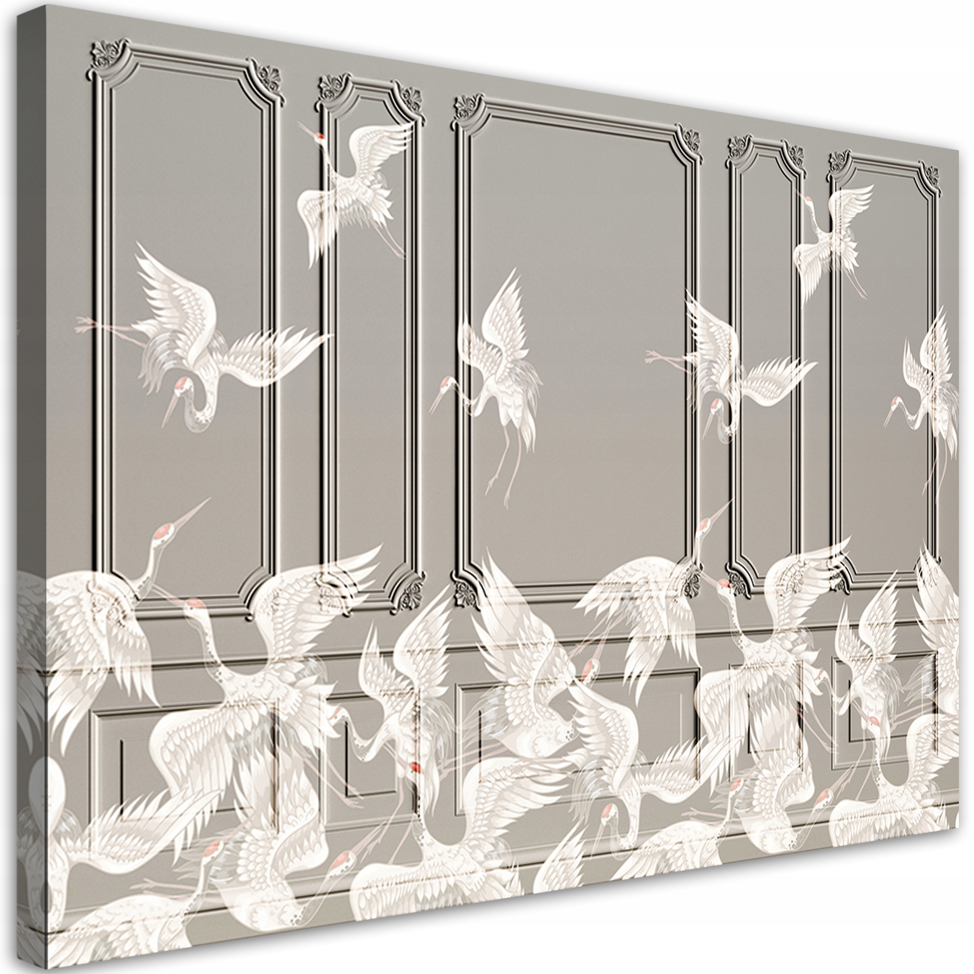 Obraz na plátne, Žeriavy v lete 120x80