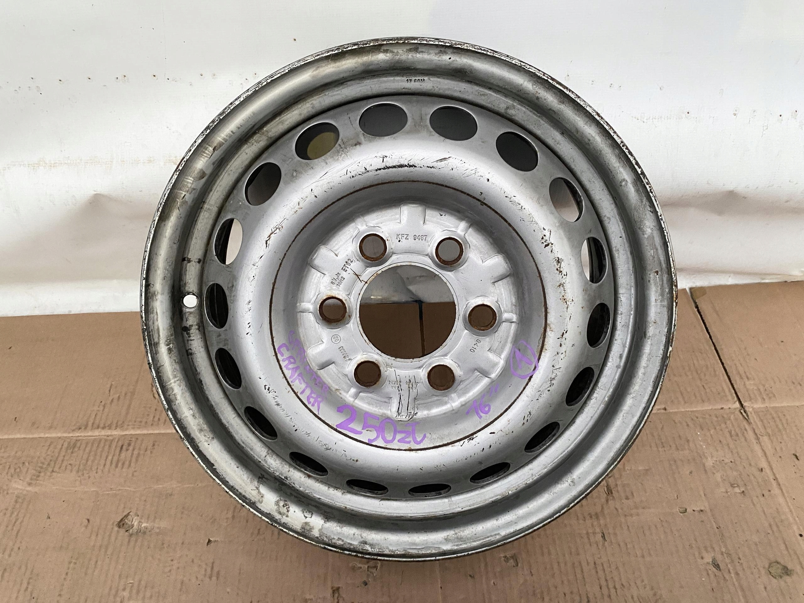 SPRINTER 906 CRAFTER 06- disk STALOWA SREBRNA 16" 6.5Jx16H2