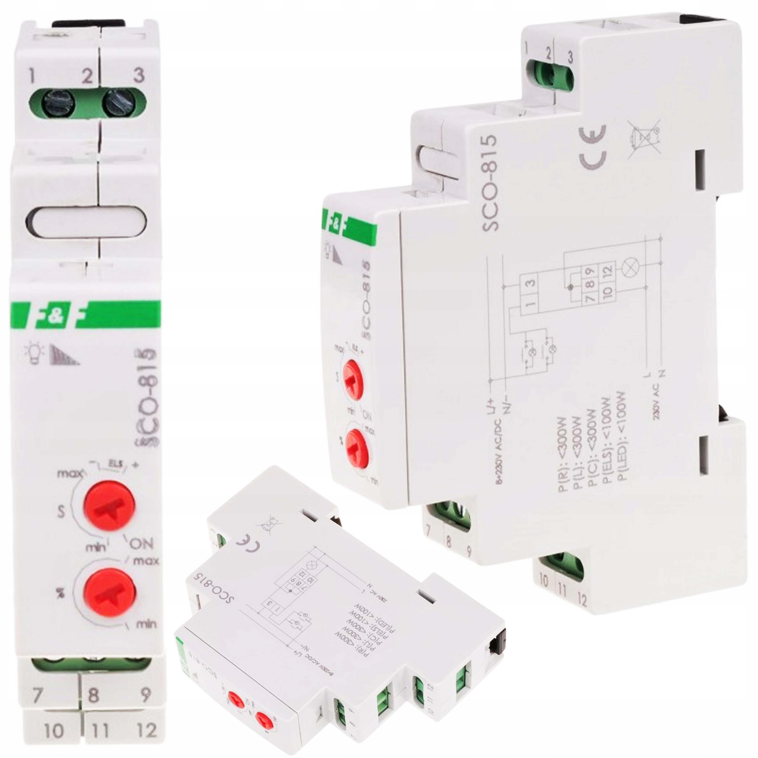 Univerzálny stmievač R L C a Els 100-500W 8-230V Ac/dc modulárny SCO-815