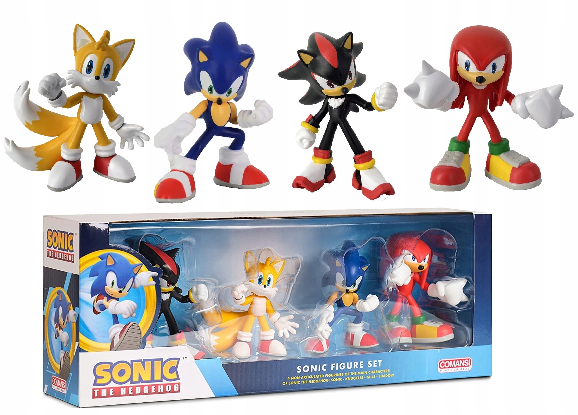 Sonic sada figurek Tails Knuckles Shadow comansii 4 figurky Originální