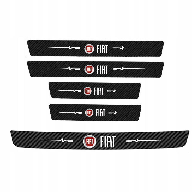 Naklejki progowe z włókna węglowego dia Fiat