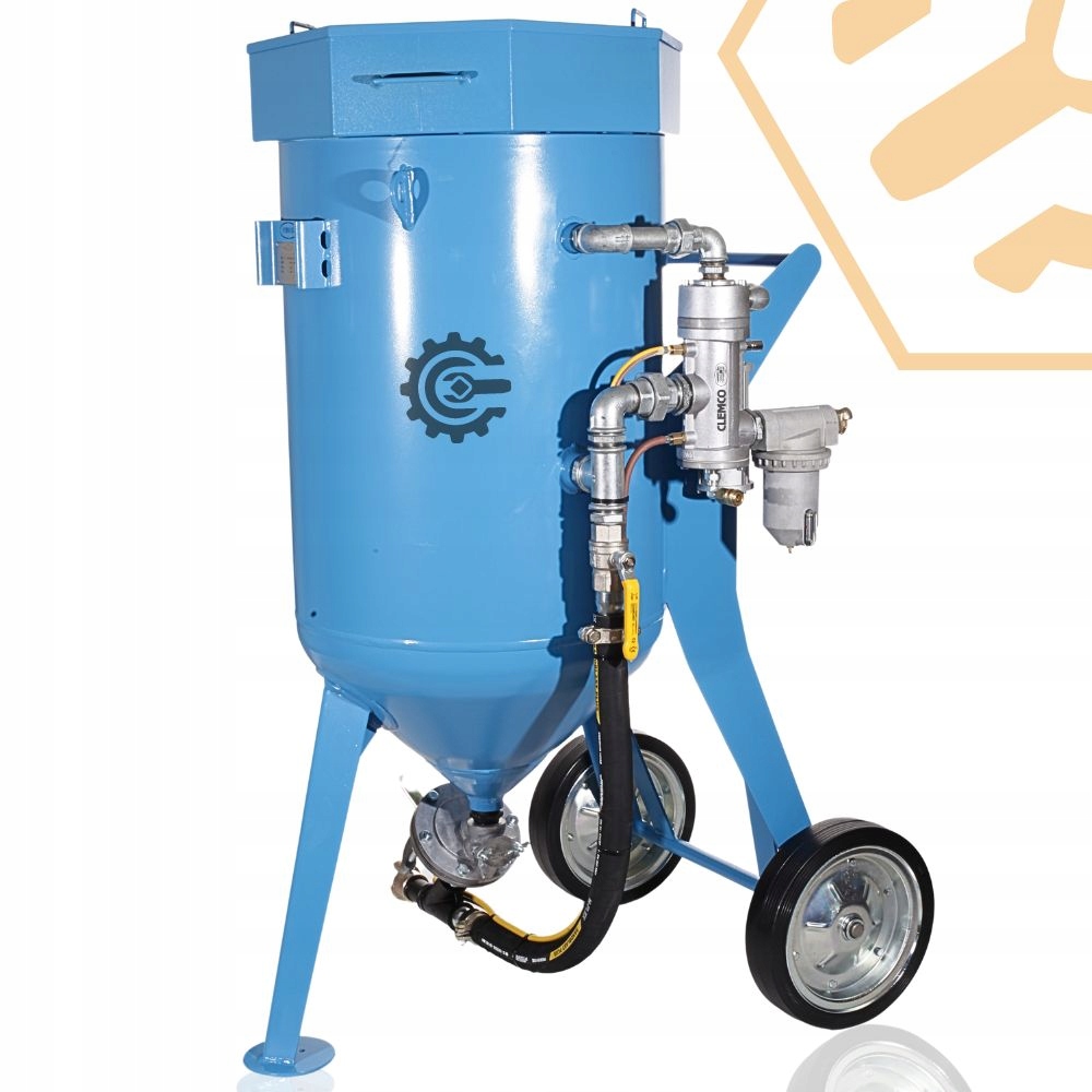 zestaw do piaskowania piaskarka sterowanie RMS 200l śrutownica mobilna FSV Pojemność 200 l