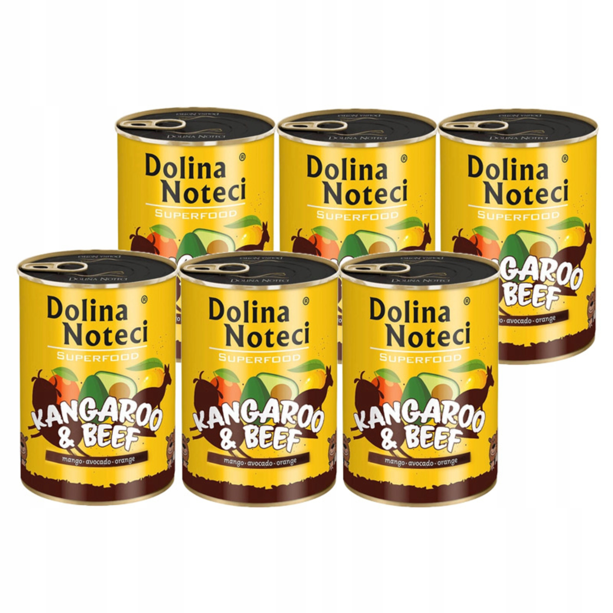 Vlhké krmivo pro psa Dolina Noteci Superfood Kangur Hovězí 12x400g