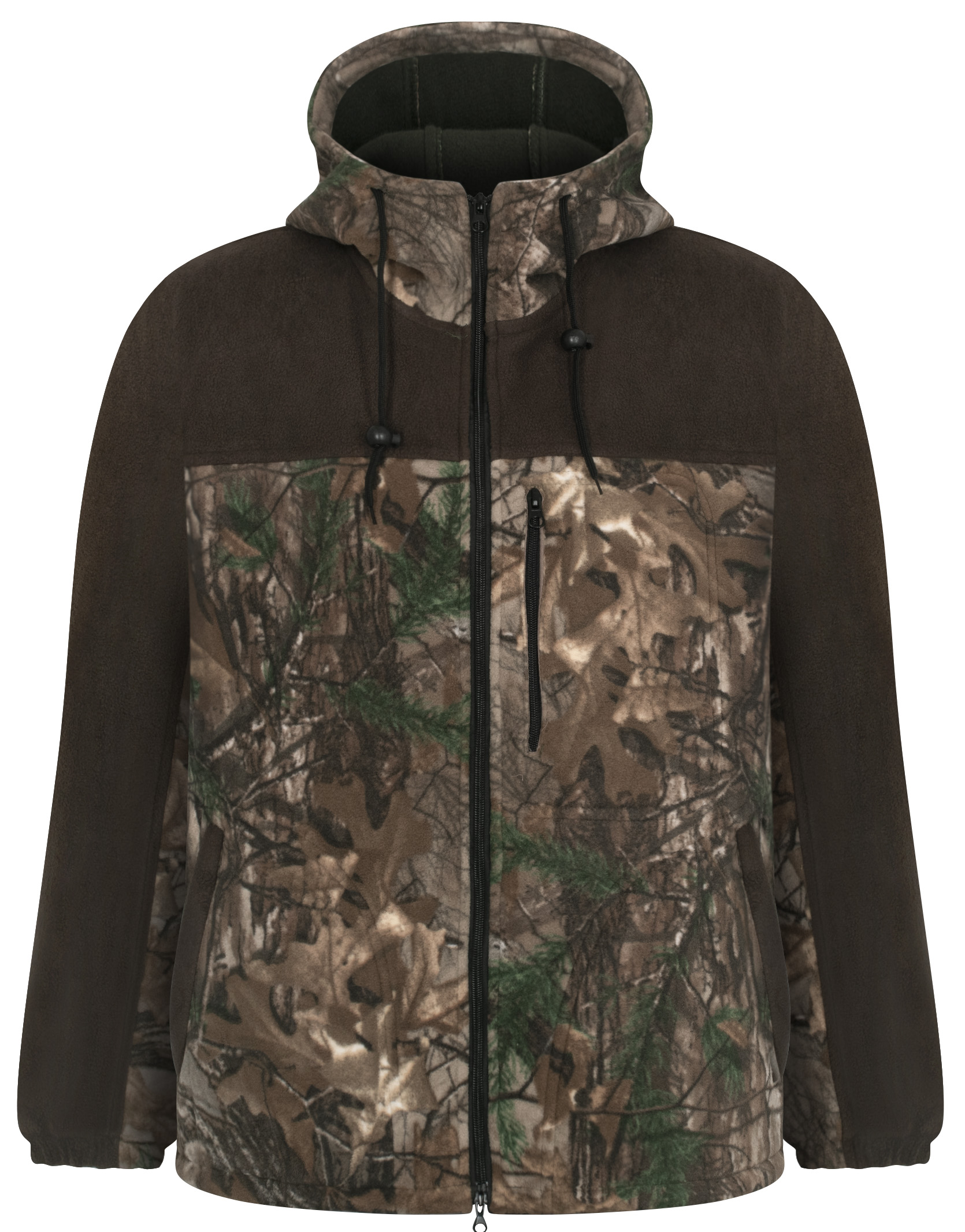 Bluza myśliwska polar kamuflaż brązowe wstawki 3XL
