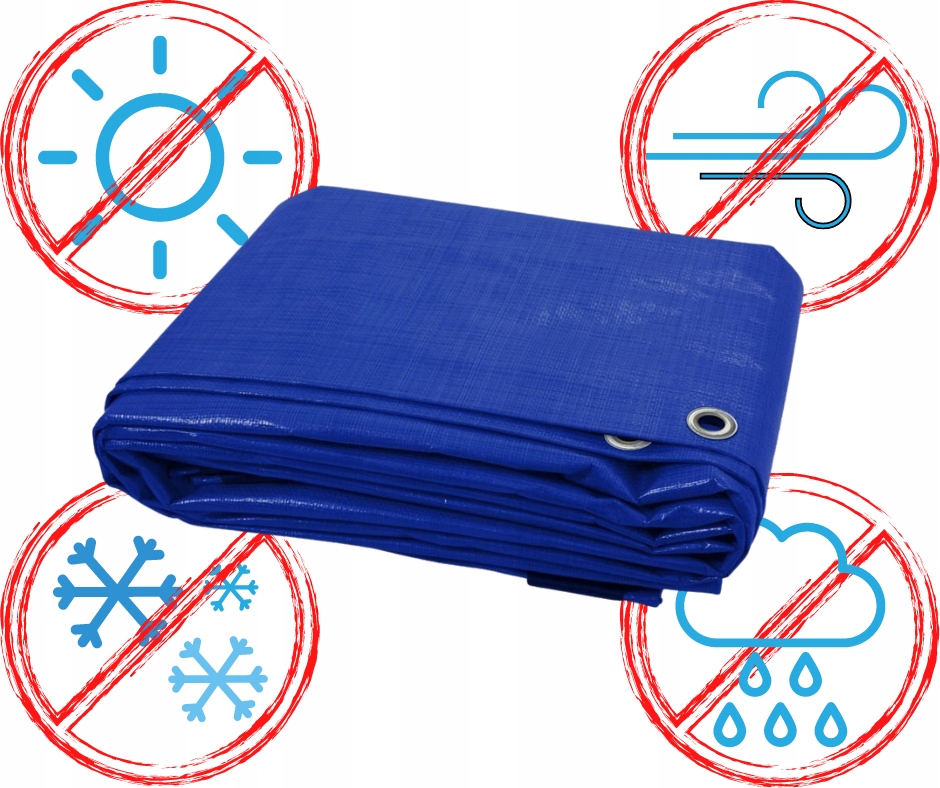 PLANDEKA OKRYCIOWA MROZOODPORNA 6x12 NIEBIESKA PŁACHTA UV+ OKRYCIE 60g/m2 Producent Wimar