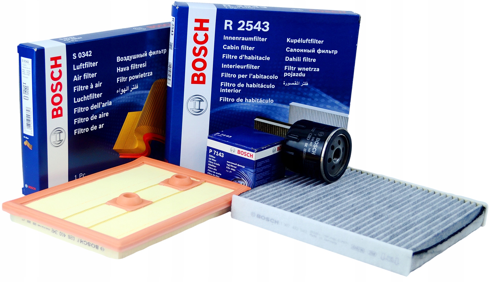 BOSCH KOMPLET FILTRÓW VW GOLF 7 VII 1.2 1.4 TSI