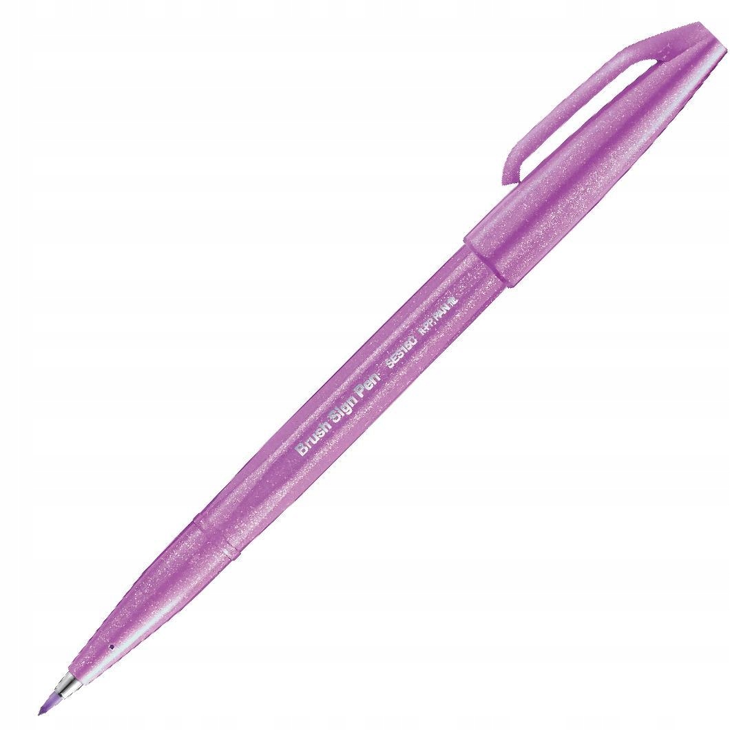 

Pisak marker Pentel Brush Sign Pen SES15 purpurowy