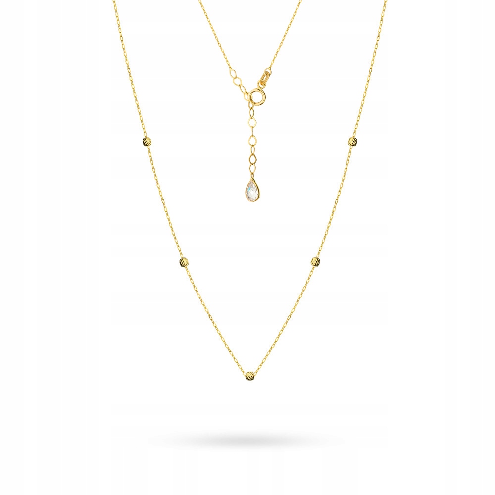 Jemný Zlatý Řetízek pr. 585 s Korálky