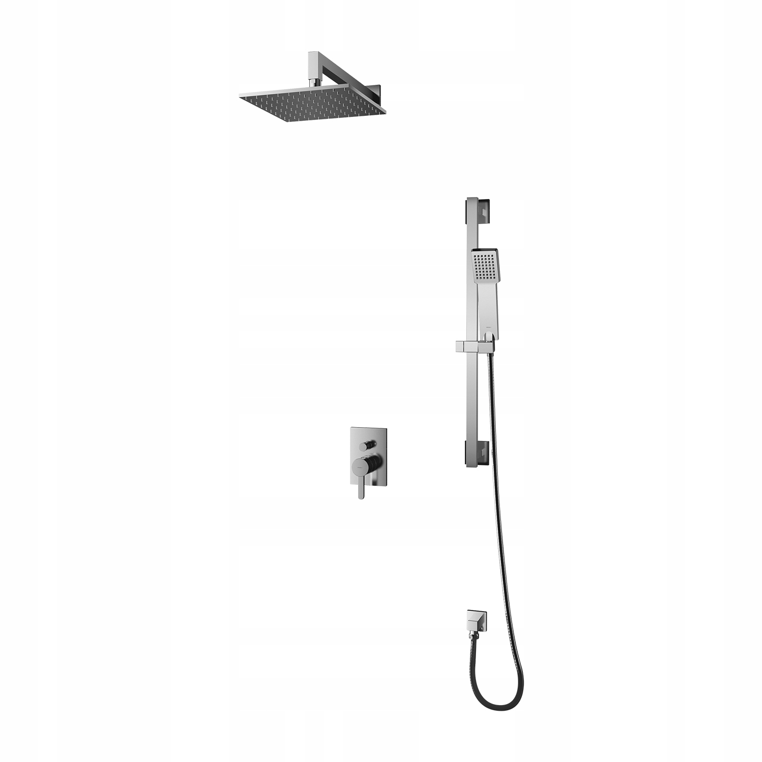 Podomietkový Sprchový Set S Chrómovou Dažďovou Sprchou