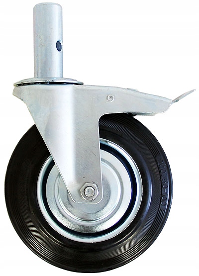 KOŁO do rusztowania 200 mm trzpień 35 mm HAMULEC