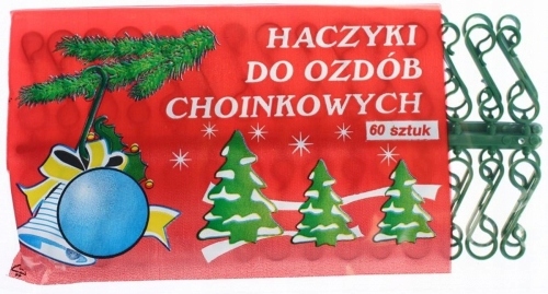 

Haczyki zawieszki baniek ozdób choinkowych 60szt