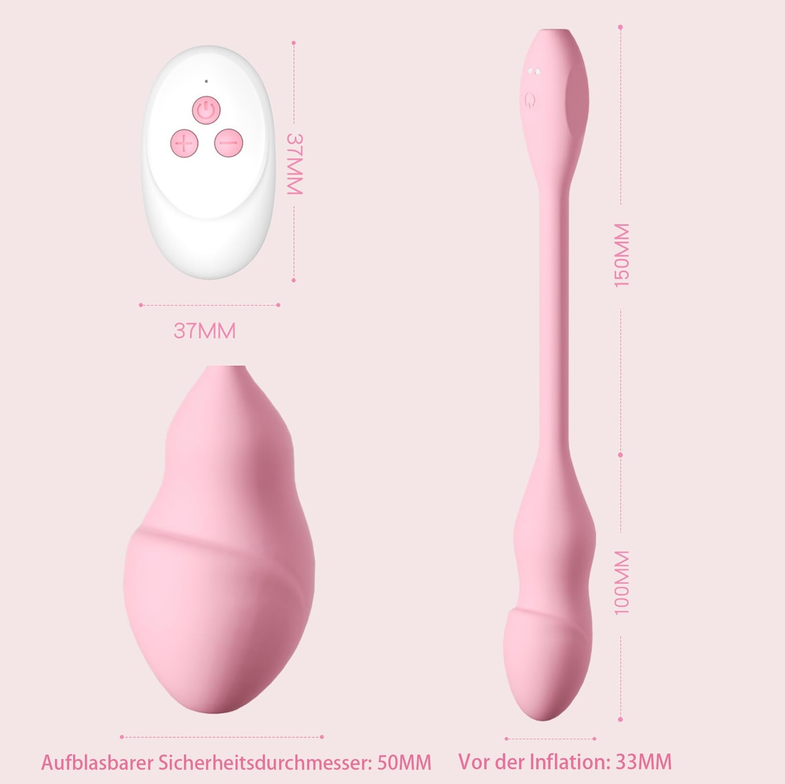 CHICLSQ Wibrujący Prostata Wibrator Z Pompką I Pilotem — miniatura 6