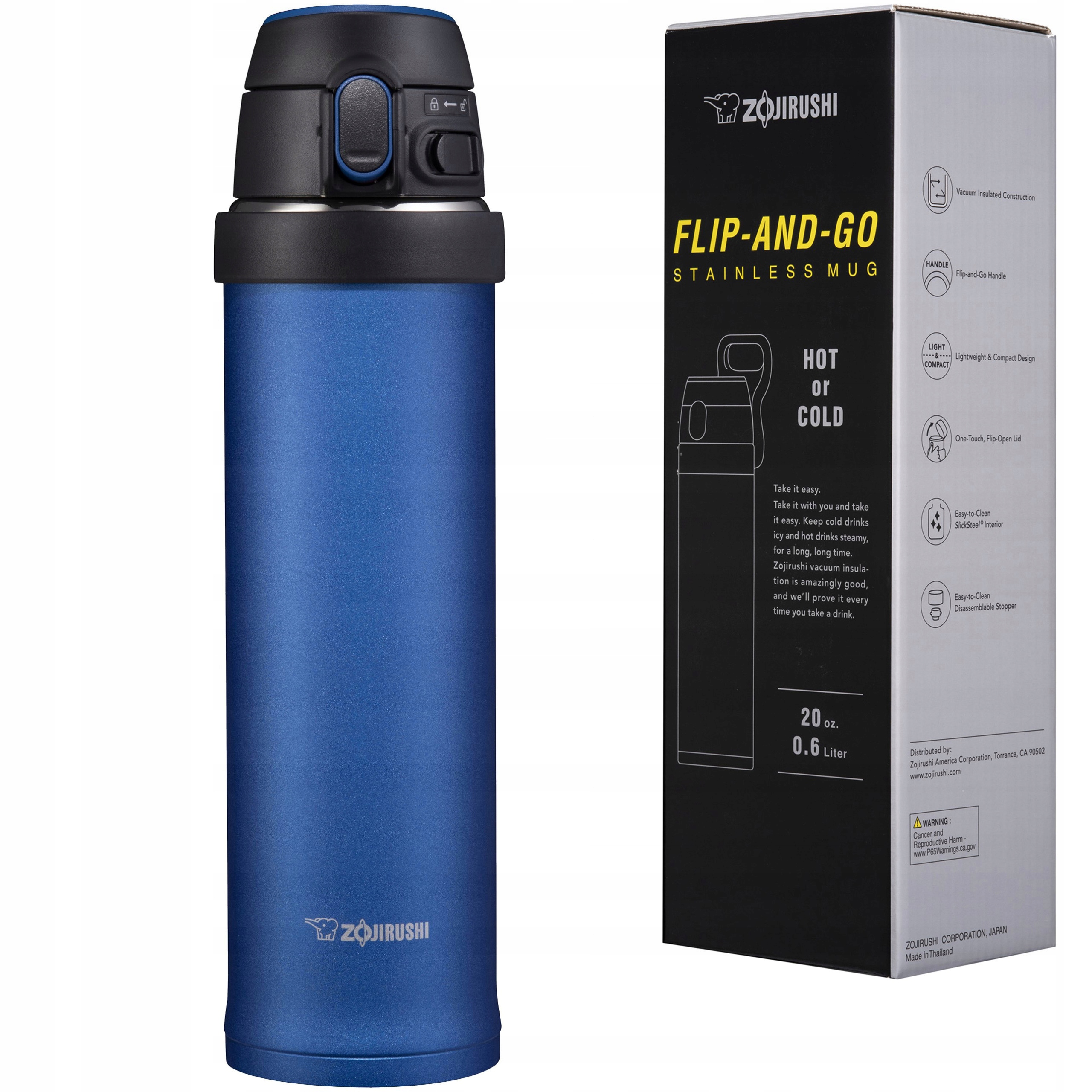 Termohrnek termoska Zojirushi QAF60-AK 0,6L modrá