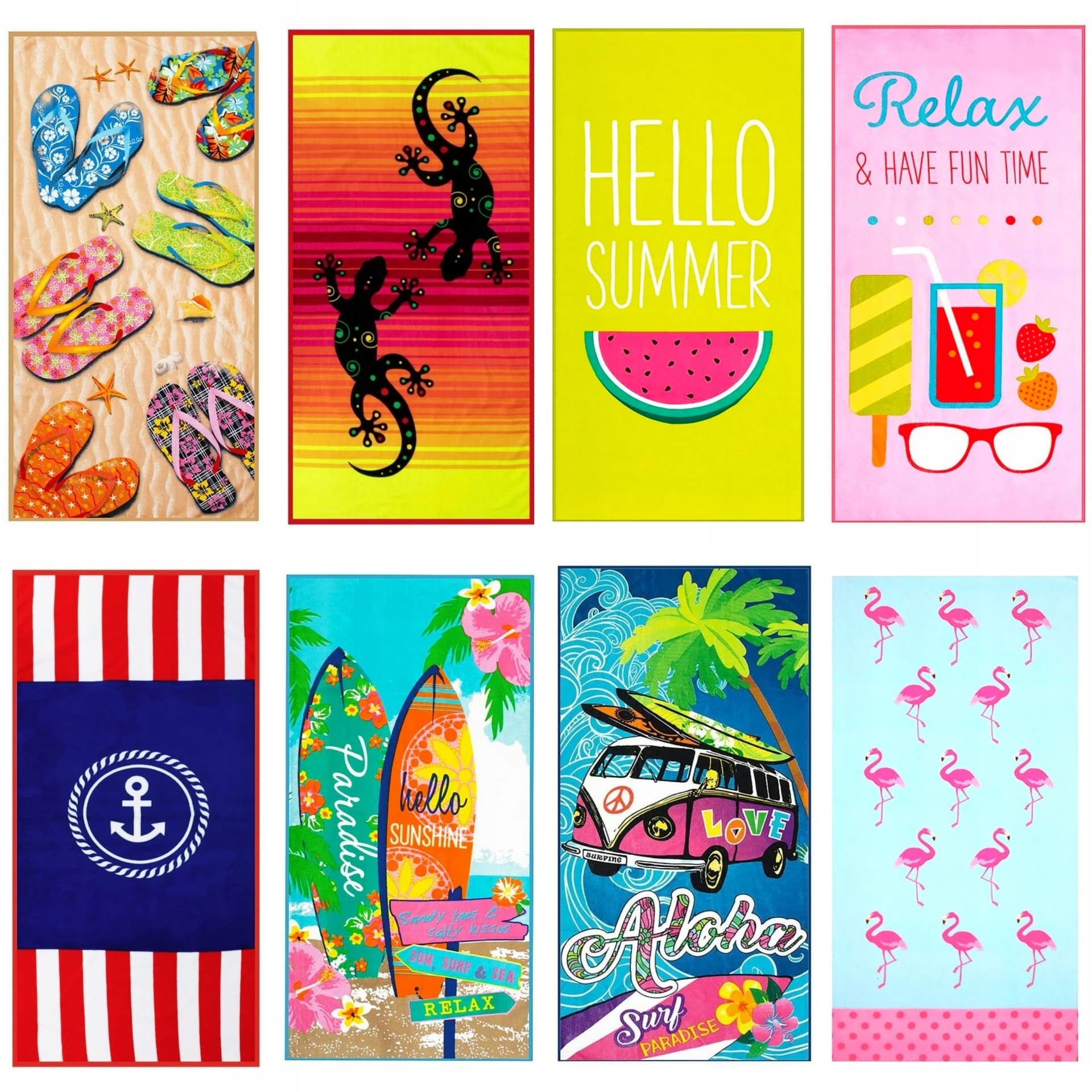 

Duży Ręcznik Plażowy Kąpielowy 90x170 XXL