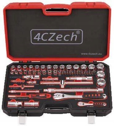 4CZech gola sada 1/4"+1/2" 4-32mm 2 račne 72 zubov, 59ks 4-32 4CZ-146-59-1