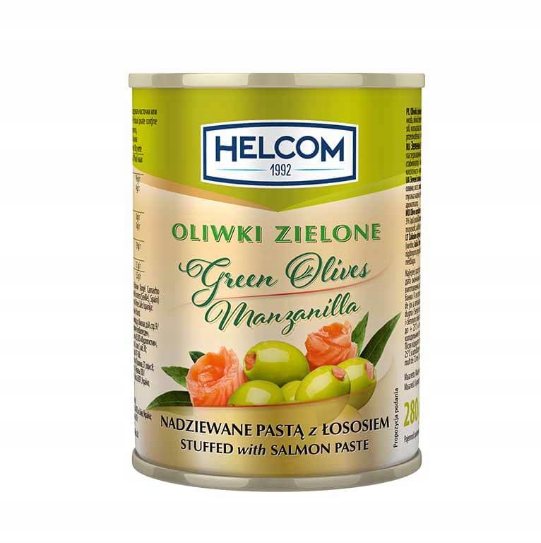 

Oliwki zielone nadziewane pastą z łososiem 300ml