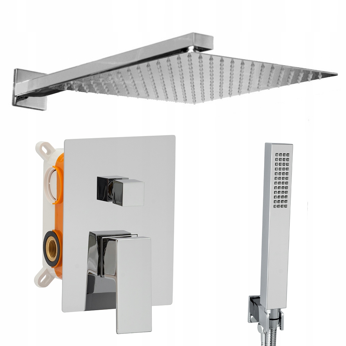 Sprchový Set Bez Termostatu, Sprchová Kanvica 25X25 CM, Chróm