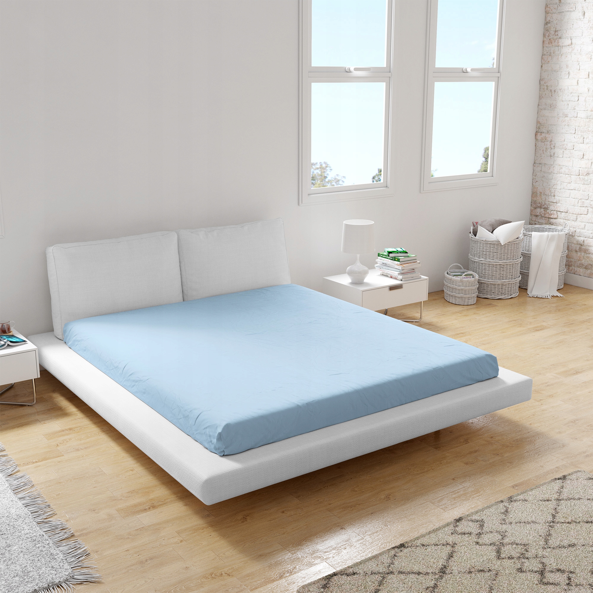 BAWEŁNIANE Prześcieradło z Gumką 100x200 cm + 20 cm JERSEY 100% BAWEŁNA Długość (cm) 200