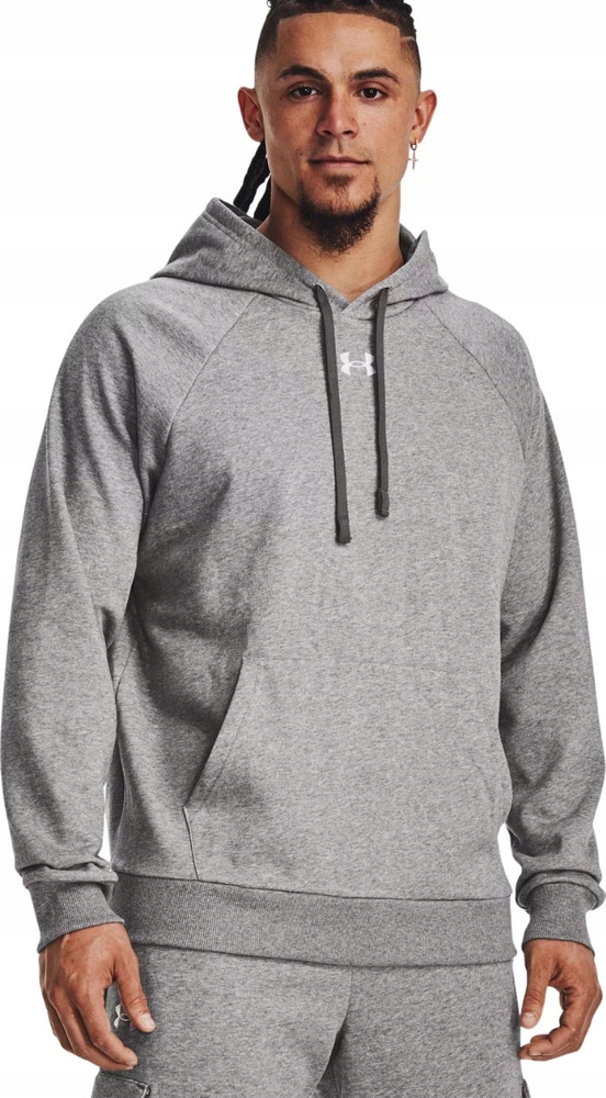 Mikina S Kapucí Pánská Under Armour Rival Fleece Hoodie Šedá 1379757 vel. XL