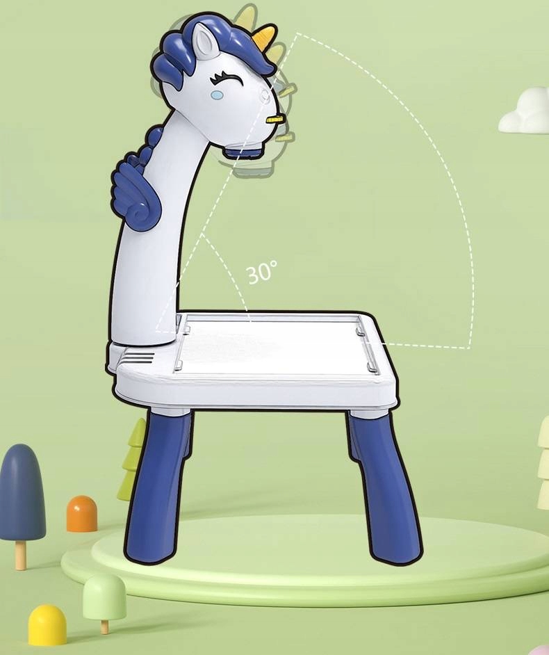 Projektor do rysowania dla dzieci Jednorożec Zabawa i Rozwijanie Talentu Kolor dominujący wielokolorowy