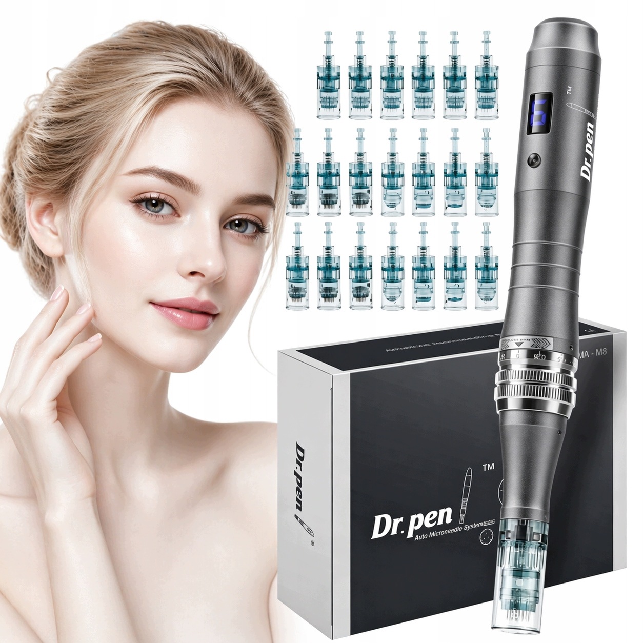 Dr Pen M8-W Dermapen Ultima Bezdrátový 20 kazet Bonus Návod Pl