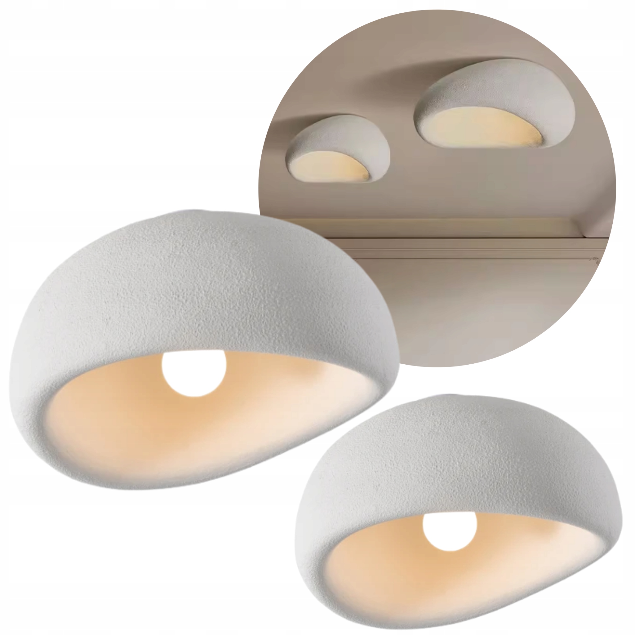 Lampa Sufitowa Nowoczesna Plafon Biała 50CM 40CM 12W B.neutralna Designersk