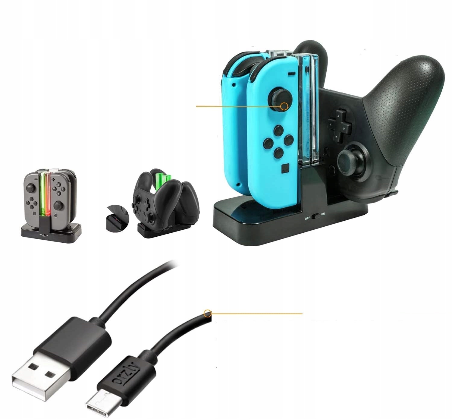 AKCESORIA DO NINTENDO SWITCH ORZLY GEEK PACK BLACK