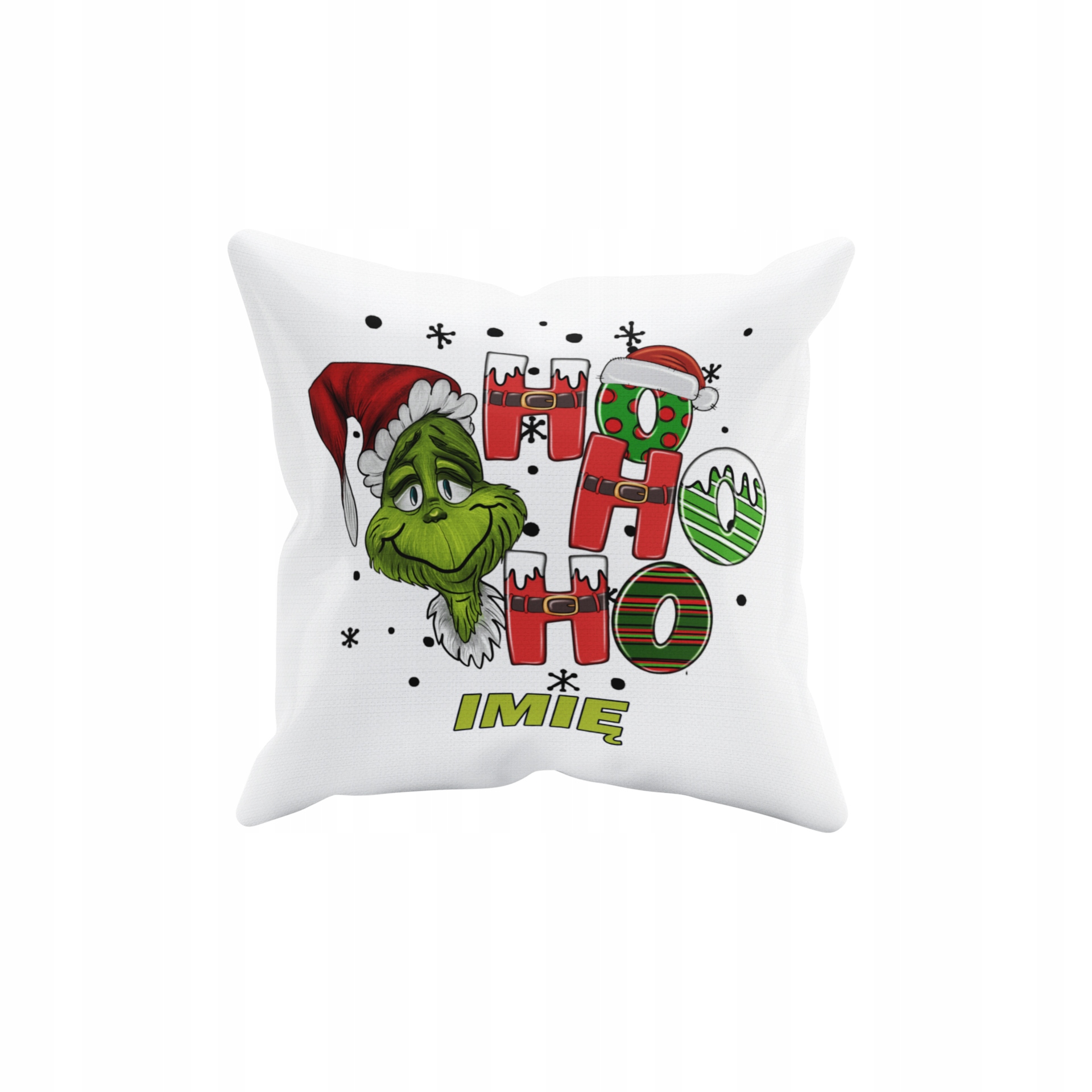 POSZEWKA NA PODUSZKĘ JAŚKA DO PRZEDSZKOLA GRINCH ŚWIĘTA + IMIĘ GRATIS Waga produktu z opakowaniem jednostkowym 0.5 kg