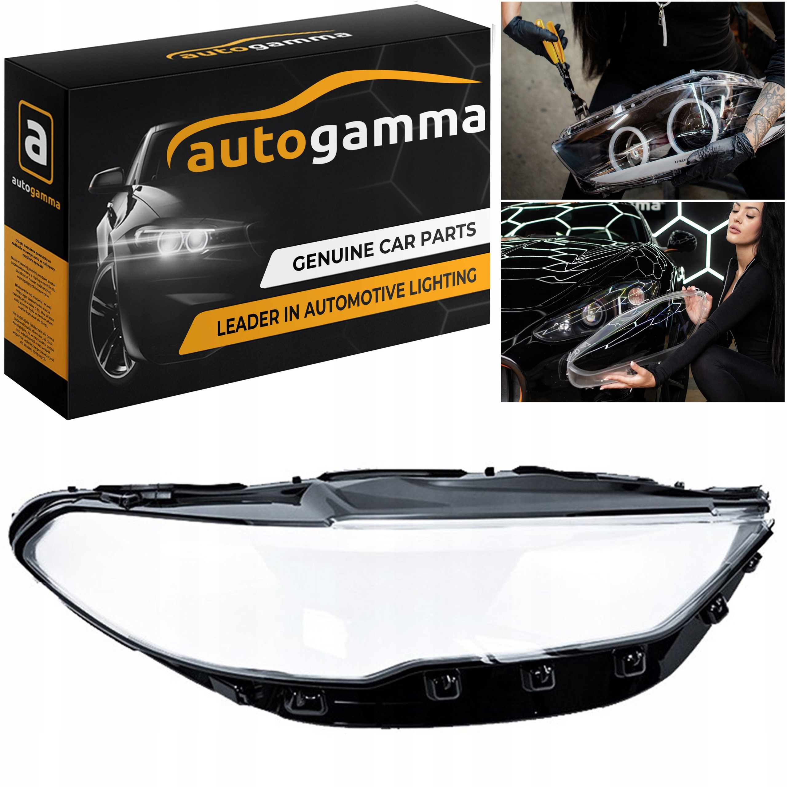 Sklo světlometu lampy Ford Fusion II Lift (16-18) Pravá Strana