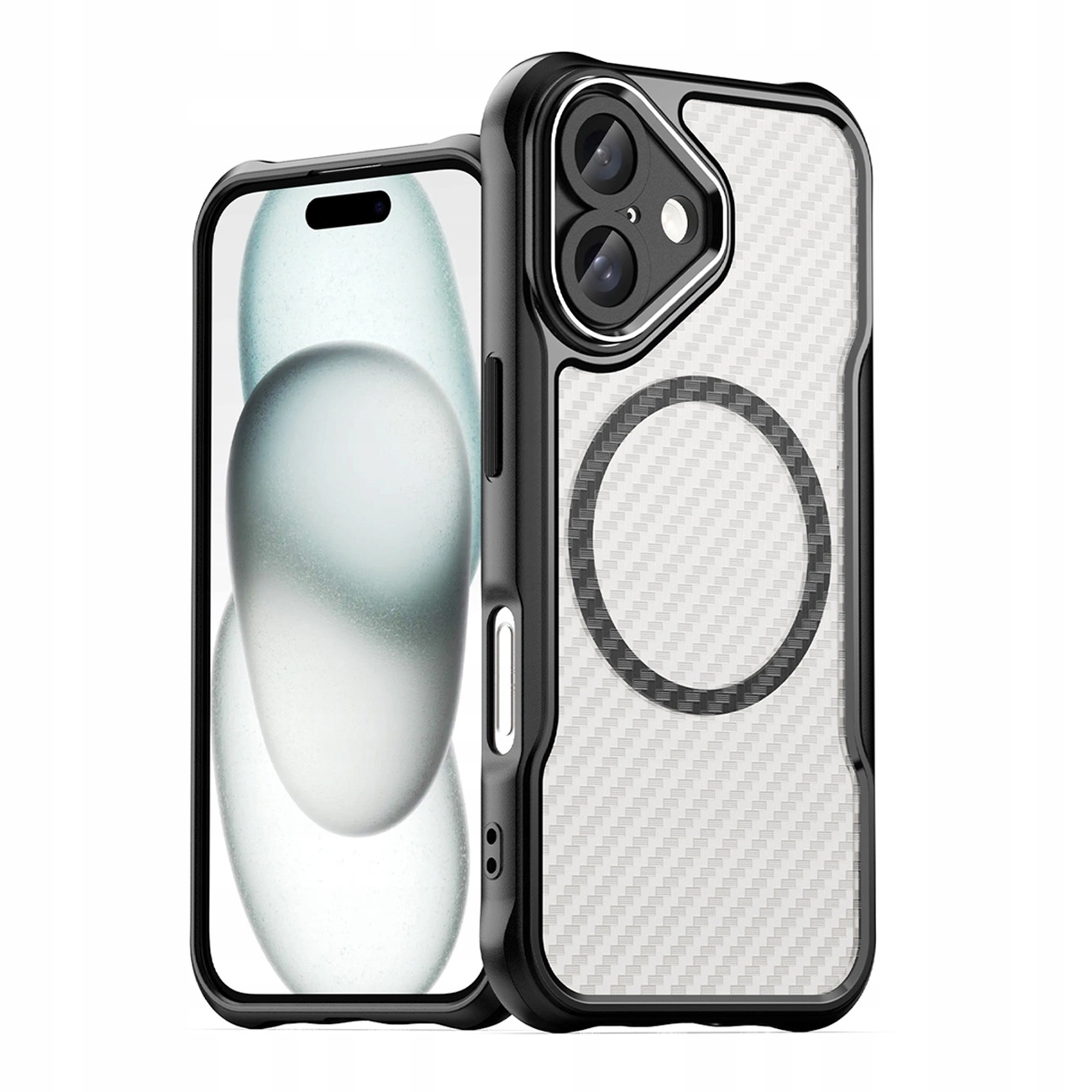 Etui silikonowe Leading Series MagSafe do iPhone 16 Plus czarne Hurtel