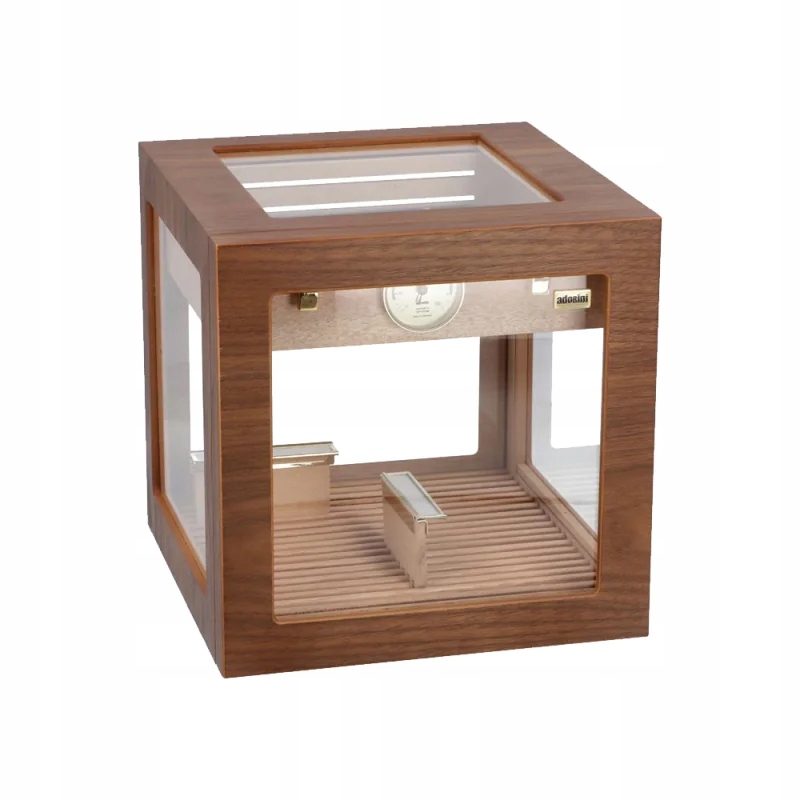 Adorini Humidor Cube Walnut Deluxe na 100 cygar