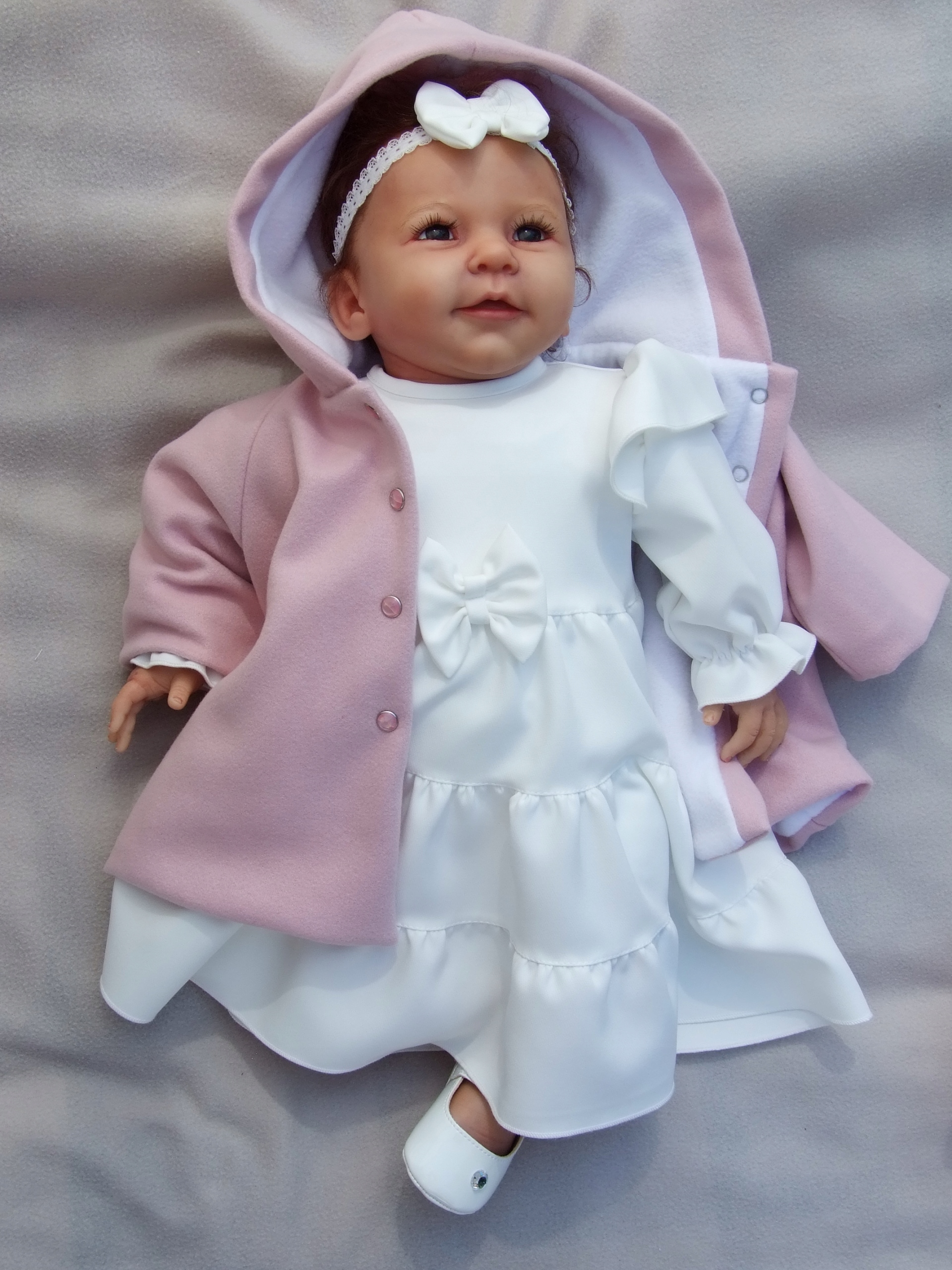 Odzież do CHRZTU- komplet 4cz. UBRANKO 68r Kolor różowy