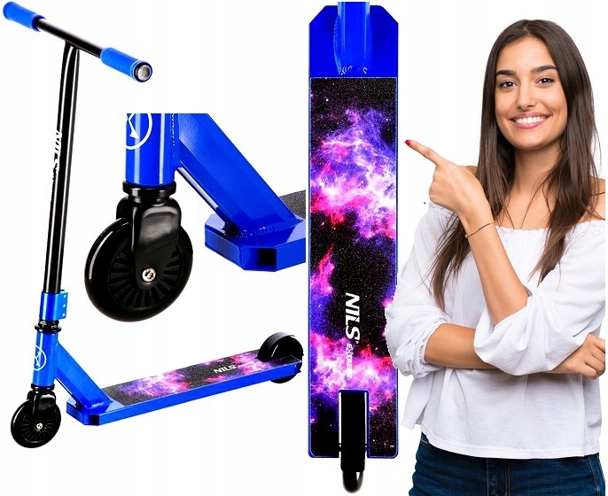 Freestyle Koloběžka pro triky Stunt Freestyle Skatepark ABEC9 100 mm Ocel Pu