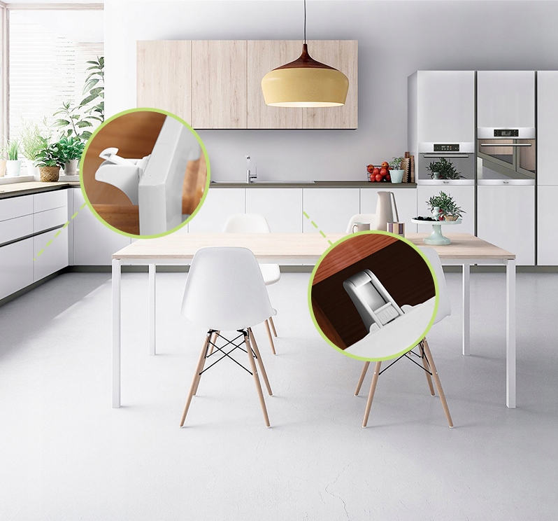 ZABEZPIECZENIA SZAFEK BLOKADA MAGNETYCZNA 4 SZTUKI Kolor biel