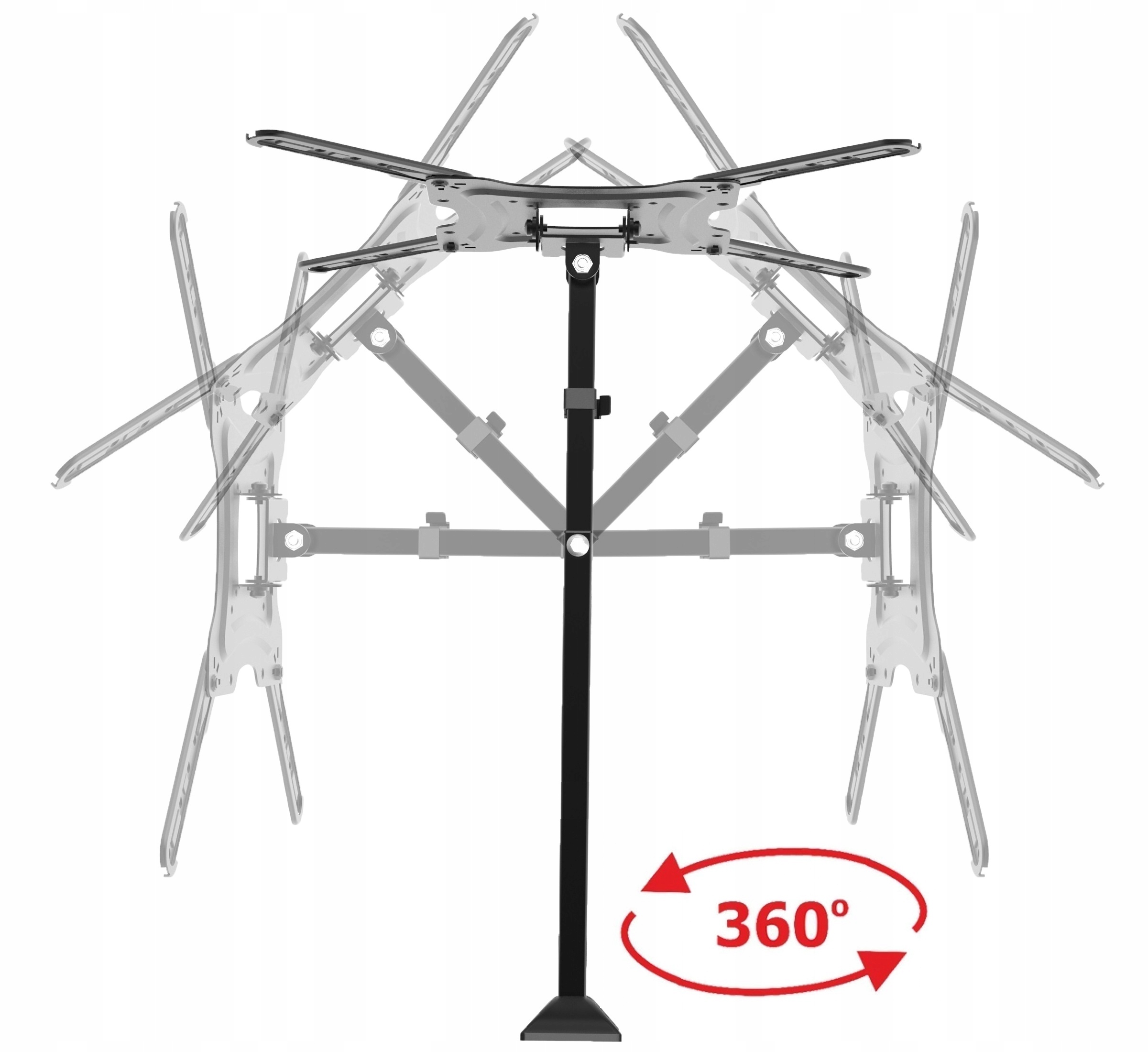 UCHWYT do TELEWIZORA Wieszak TV DŁUGIE RAMIĘ 20-55" 61cm Model MS-405