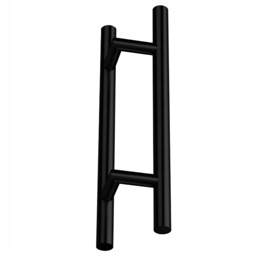 Držák Fi 32 H= 500 mm Antaba Úhlový Oboustranný Černý Dveře Držák Kov