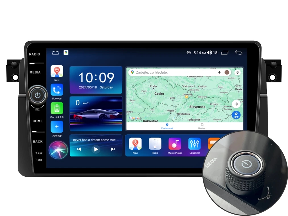 Everest 2DIN autorádio EVE12 Android, Bmw E46