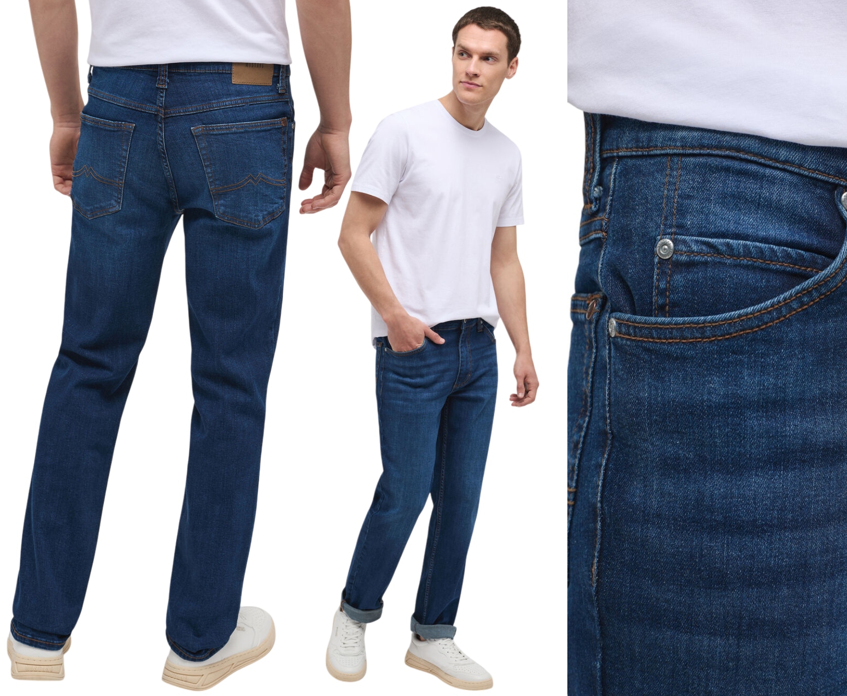 Džíny Pánské kalhoty Jednoduchá nohavička Mustang Tramper Straight vel. 38/34