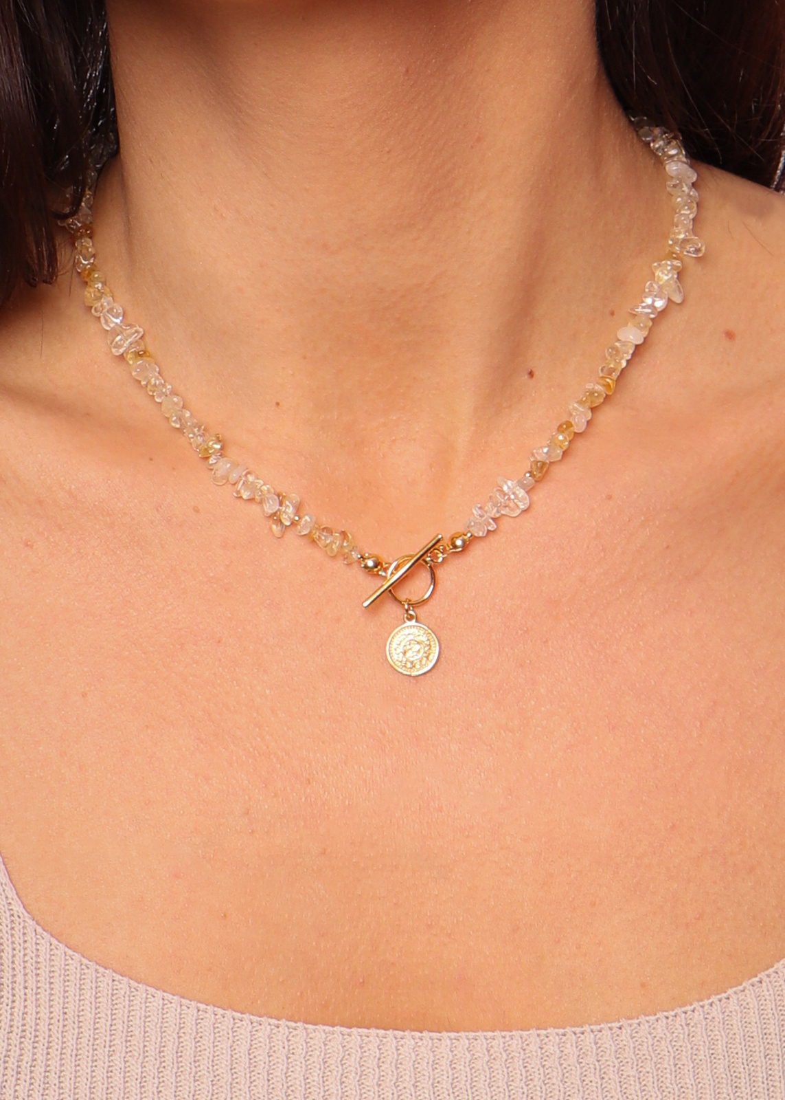 Citronový náhrdelník s přívěskem