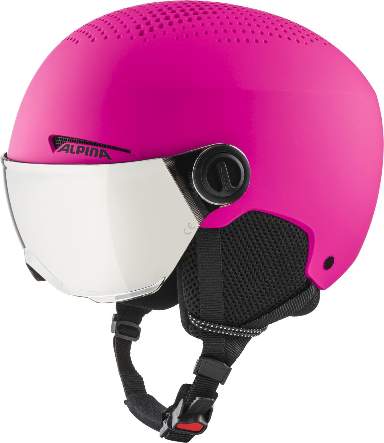 Lyžařská přilba Alpina Zupo Visor Q-Lite Pink Matt S 51-55 cm