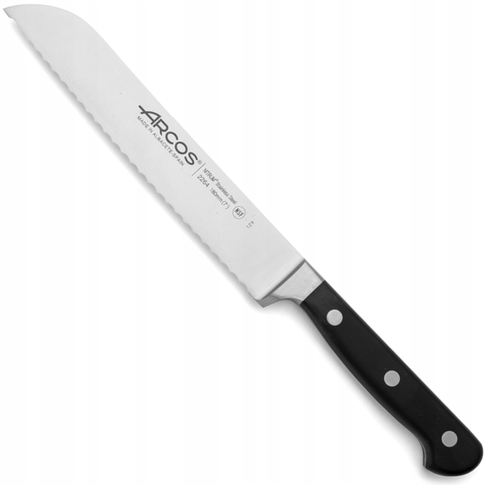 Kuchynský nôž na chlieb, zúbkovaný, dĺžka 200/303 mm