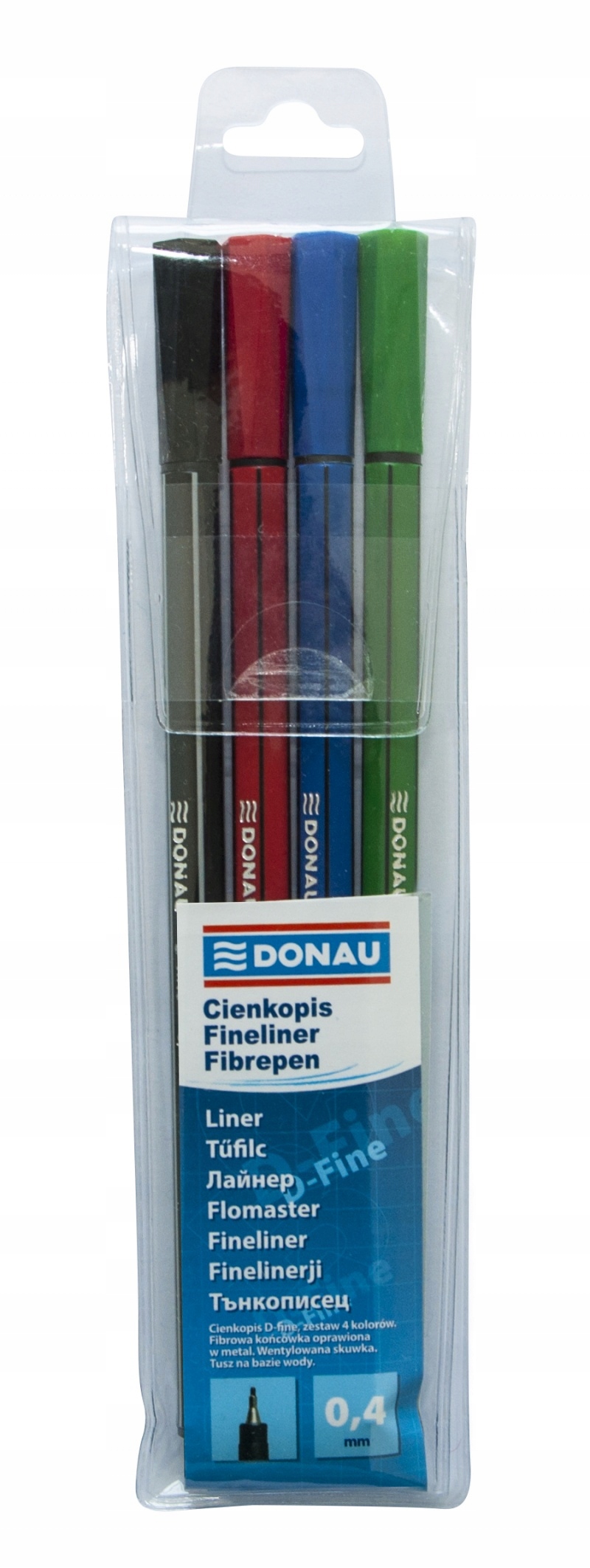 

Cienkopis D-Fine 0,4 mm 4szt mix kolorów