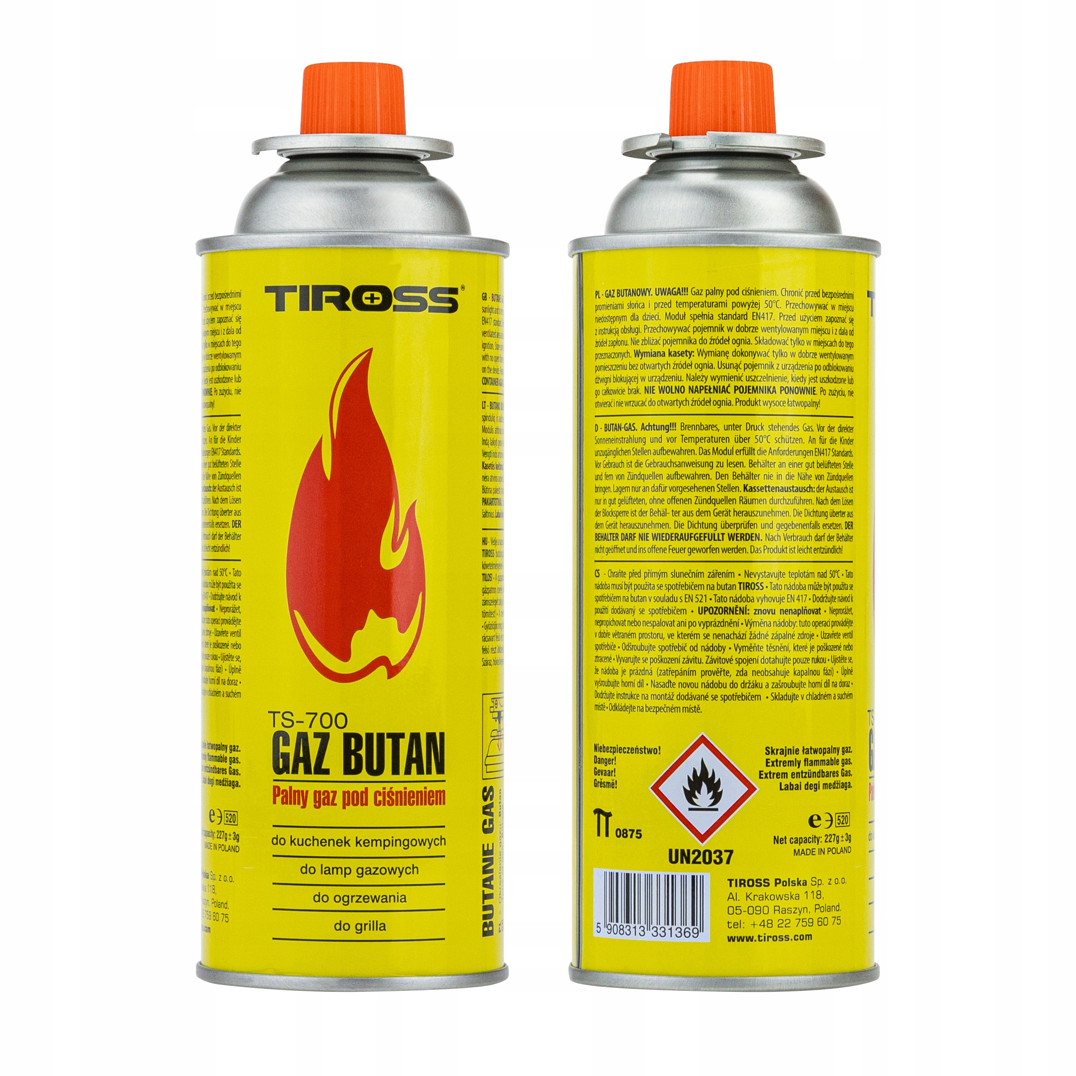 

Gaz Kartusz gazowy Tiross 400ml 227g do kuchenki