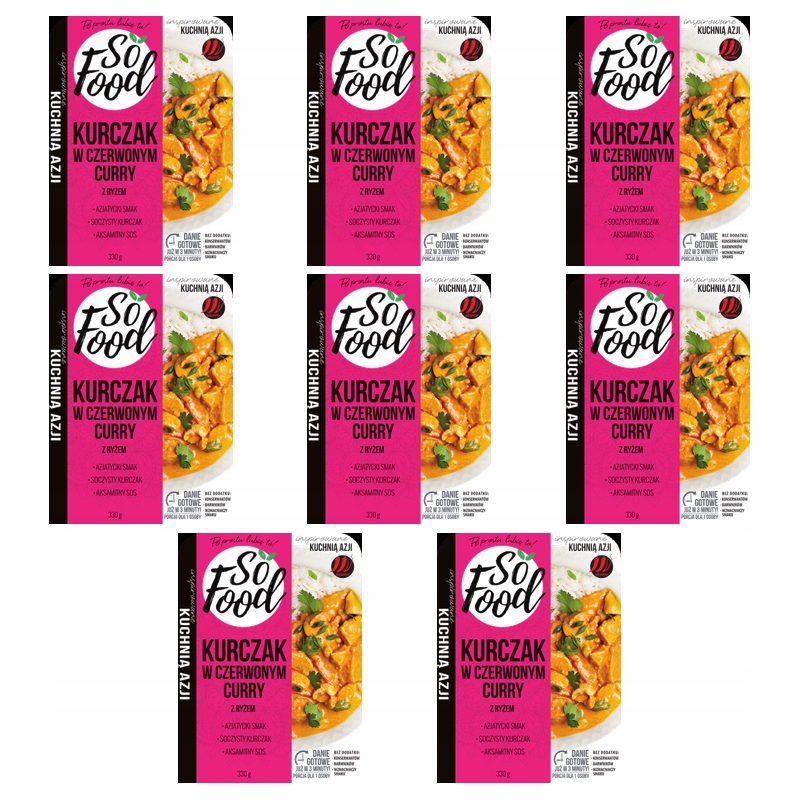 Kuře v červené kari omáčce s rýží 330 g So Food X8