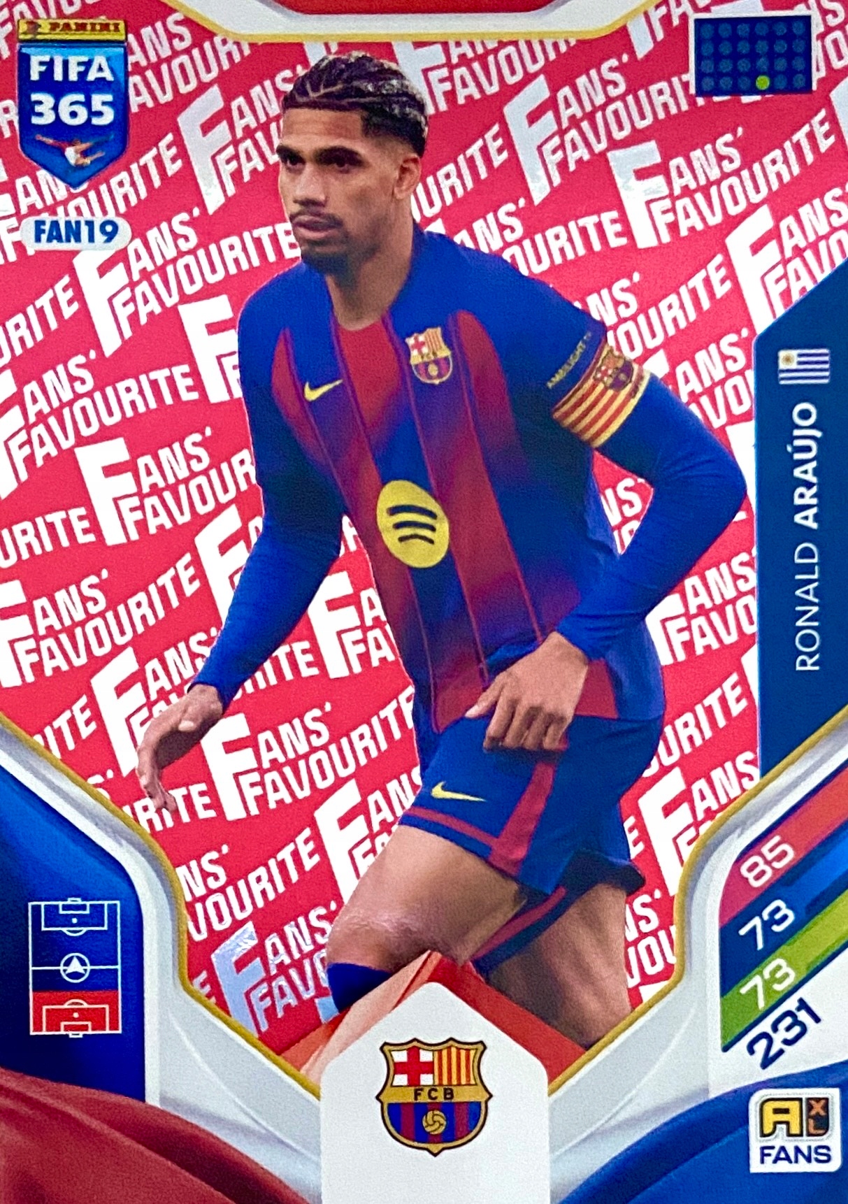 Fifa 365 2026 Fans Favourite red FAN19 Ronald Araujo Barcelona
