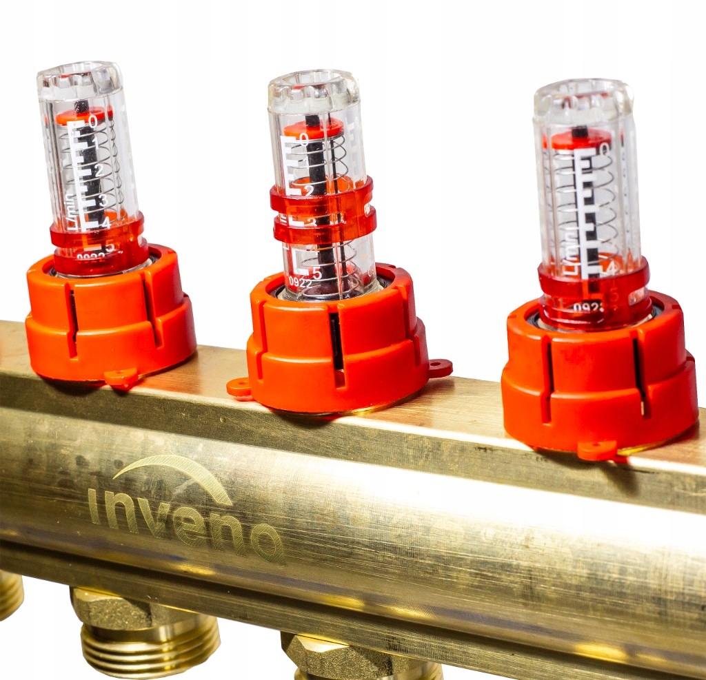 ROZDZIELACZ PODŁOGOWY OGRZEWANIA PODŁOGOWEGO 2 OBWODOWY SEKCJI MOSIĘŻNY Marka Invena