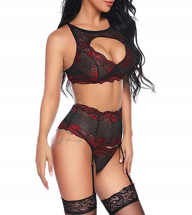 

Komplet Bielizny Elegancki Z Pasem Do Pończoch